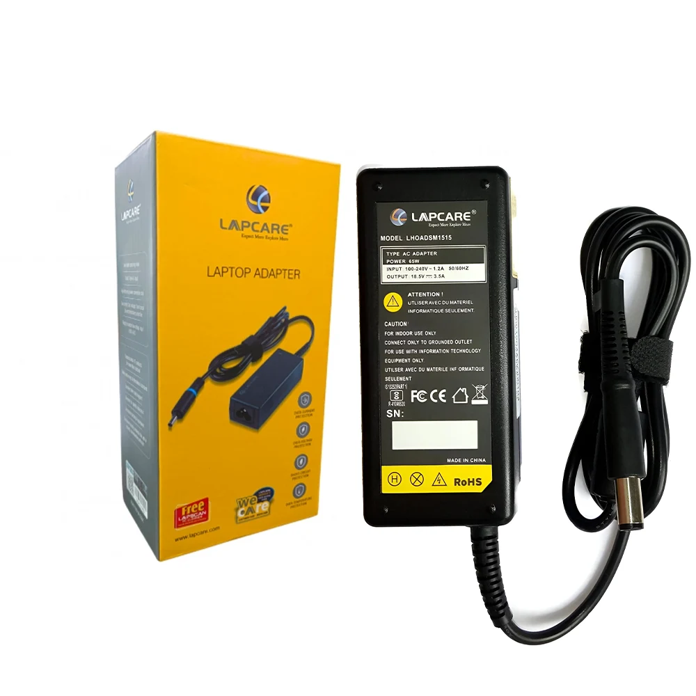 Lapcare  Laptop Adapter Compatible  For HP 65w | 18.5v/3.5a | 7.4mm x 5.0mm Big Pin view 5